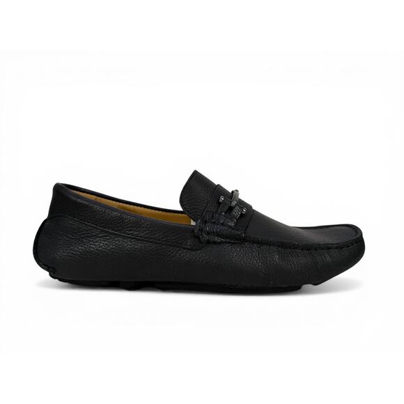 Massimo Matteo Bit Driver Loafer Mens 7.5  Black Leather Moccasin Slip On Luxury main image 5